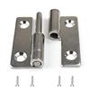 Xcyroiiy 4 cerniere in acciaio lunghe 5,1 cm, piccole cerniere per porte con coperchio destro, cerniera a bandiera in acciaio inox
