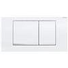 Geberit placca di comando bianco lucido - cromato doppio tasto Twinline30