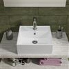 Parama Lavabo da appoggio quadrato con troppopieno 40x40x14,5 cm Bianco