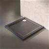 Parama Piatto doccia 80x80 effetto pietra nero in acrilico altezza slim | Petra