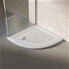 Parama Piatto doccia 80x80 semicircolare effetto pietra bianco in acrilico altezza slim | Petra