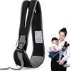 Dzpuhuojz Fascia Porta Bebe, Portatile Marsupio Neonato con Spallacci Regolabili e Confortevoli, Fascia Neonato Porta Bebe, Neonato Fino a 55 Libbre (Nero)