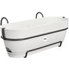 Elho Vibia Campana Trough Allin1 50 - Fioriera per Balcone - Ø 50.4 x H 17.7 cm - Bianco/Silky White