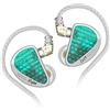 Yinyoo KZ AS16 PRO in Ear Auricolare, 8 driver bilanciati Armature Stage Studio Hifi IEM in Ear Monitor, isolamento acustico cablato Cuffie In-Ear da 3,5 mm Auricolari (ciano, senza microfono)