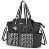 CURMIO Borsa per infermiere, borsa portatile per forniture mediche con tracolla per visite a domicilio, studio clinico, assistenza sanitaria, solo borsa, Grigio
