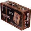 Birendy Scatola a forma di valigia, baule in legno con rivestimento in pelle, stile vintage, con guarnizioni in metallo, effetto antico, in diverse misure, di alta qualità, stile coloniale, marittimo, scatola in legno decorata. Articolo SJ15369, Bunt, …