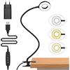 iZELL Lampada da Lettura 23 LED con Caricatore USB Lampada con Pinza-3 Colore e 10 Luminosità, Blocca 99.99% della Luce Blu Lampada Scrivania co Morsetto per Libro, Lavoro, Letto, Tavolo-70CM