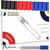 maxtek Pennarelli Lavagna Bianca Cancellabile, 12 Whiteboard Markers | 3 Colori, Blu, Rosso e Nero, Punta Rotonda 2-3 mm, Inchiostro di Alta Qualità a Basso Odore, per Casa, Scuola e Ufficio