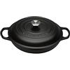 Le Creuset Tegame basso Evolution in ghisa vetrificata, Rotondo, diameter 30 cm, 3.2 l, Nero, 21180300000430