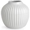 HAK Kähler Vaso Kähler H13 cm Hammershøi Design danese per fiori fatto a mano, bianco