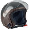 Max casco jet LS Vision V2B - Nero Opaco / Marrone