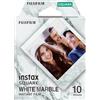 instax Fujifilm instax SQUARE White Marble, Film Pellicola Istantanea, Formato Quadrato, 62x62 mm, Confezione da 10 Foto