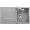 PLADOS Lavello Cucina 1 Vasca con Gocciolatoio Larghezza 86 cm Ultragranit Black Matt CX0861 UG70 Corax