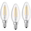 Osram Classic LED E14 Candela Filamento Chiara 4.8W 470lm - 827 Bianco  Molto Caldo, Dimmerabile - Sostitutiva 40W