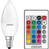 Osram Set 2 Lampadine 4.5W LED RGB+Warm White 2700K Attacco E14 Con Telecomando