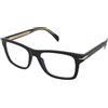 David Beckham Occhiale anti luce blu David Beckham DB 1073/BB 2M2 | Occhiali per Computer | Unisex | Plastica | Quadrati | Nero | Adrialenti