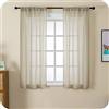 GIRASOLE HOME® Coppia Tende Filtranti Fantasia a Righe Verticali Tenda per Finestra ed Interni 2 Pannelli con Tasca e Passanti Nascosti (Tortora, 70x145cm)