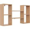 KUBUTKU Scaffale decorativo da parete con 5 ripiani, 102 x 60 x 18 cm, design scandinavo, moderno, per soggiorno, cucina, ufficio, camera da letto, bagno, libreria (faggio)