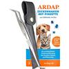 ARDAP Pinze per zecche e gancio per zecche, Pinzette 2in1 in acciaio inossidabile con custodia in pelle Rimozione facile ed efficace delle zecche, premium per cani, pinze per gatti, e pinze per umani