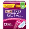 Lines Seta Ultra Lady Assorbenti con ali per tutti i tipi di perdite 12 pezzi