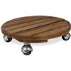 Louis Moulin Base a 4 Ruote, in Legno, 37 x 37 x 9,5 cm, 8501