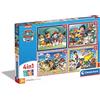 Clementoni - 21513 - Supercolor Puzzle - Paw Patrol - 4 Puzzle da 12,16,20 e 24 Pezzi - Puzzle Bambini 3 Anni, Puzzle Cartoni Animati - Made In Italy
