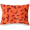BonaMaison Arancio-Bordeaux Fodera per Cuscino Cotone e Copricuscini Federa per Divano Casa Soggiorno Camera da Letto Decorazione Interni ed Esterni, 45x60 Cm - Progettata e Prodotta in Turchia
