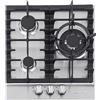Kaiser Olan Kaiser 4354 Piano Cottura a Gas 45 cm con 3 valore alti /1 X tre cerchio del Turbo Brenner (3,8kw) con Adattatore per WOK IN GHISA/ANTI Touch,accensione automatica/gas naturale e gas propano