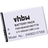 vhbw Li-Ion batteria 1050mAh (3.7V) compatibile con cellulari e smartphone Samsung GT-C3222, GT-C3310, GT-C3322, GT-C3500, GT-C3510, GT-C3530, GT-C3780