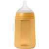 Suavinex, biberon in silicone da 240 ml, con tettrella in silicone SX Pro simmetrica, con valvola anticolica, biberon a flusso medio (M). Per bambini +3 mesi. Linea Colour essence. Mango