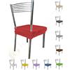 Home Tresor - Cuscino Sedia Con Fascia Elastica Sfoderabile e Lavabile, Fodera Copriseduta Imbottita senza Schienale Made in Italy in Set (Rosso, 4)