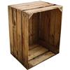 Creative Deco Cassetta Vintage 50x40x30cm, Cassetta in Legno Scuro