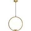 EDECO Lampadario a Sospensione, Plafoniera LED Soffitto, Lampadari Rotonda Cerchio Moderno, Paralume con Sfere Sferico per Soggiorno, Camera da Letto, Cucina, Corridoio(Classe di Efficienza Energetica A)