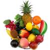 Meiwlong 18 pz Artificiale Frutta Decorazione Home Fake Pineapple Grape Strawberries Pear Oil Fruit Orange Lemon Wax Watermelon Banana Kiwi Pineapple Peach Combination