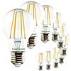 SUNSEED 10x Lampadina E27 Filamento LED 7W Goccia A60 806 Lumen Luce Calda 2700K, 60W Equivalente