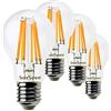 SUNSEED 4x Lampadina E27 Filamento LED 12W Goccia A60 1500 Lm Luce Calda 2700K, 99W Equivalente