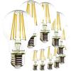 SUNSEED Garanzia 24 mesi 10x Lampadina E27 Filamento LED 9W Goccia A60 1200 Lumen Luce Calda 2700K, 83W Equivalente
