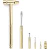 AIYIBEN 6 in 1 Hammer & Screwdriver Tool Multitool Set Claw Hammer con impugnatura antiscivolo Slotted/Flat Head Phillips Screwdriver Nail Puller Miglior regalo per amici di famiglia colleghi (giallo)