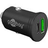 Goobay 61739 - Caricabatteria da auto Dual USB, ricarica rapida, USB 3.0 e USB-C/adattatore accendisigari per auto con erogazione di potenza 45 W a 12-24 V