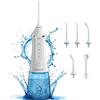 TUREWELL FC1591 Idropulsore Dentale 5 Ugelli e 3 Modalità, IPX7 Impermeabile, Ricaricabile USB,300ML Idropulsore Dentale Portatile per La Casa e I Viaggi