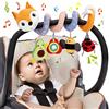 Funsland Giocattolo a Spirale Passeggino Neonato - Giochi Passeggino Neonati Regalo per 0 3 6 Mesi, Peluche Giocattolo a Spirale con Musica per Culla Neonato/Seggiolino Auto, Renard