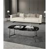 Maconi Tavolino rettangolare Milord 1040-C con piano in vetro da 105x55 cm e h. 35 cm serie Coffee Table collection