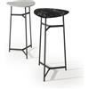 Maconi Tavolino da bar triangolare Milord 1052 con piano in melaminico da 54 cm e h. 96 cm serie Coffee Table collection
