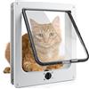 Sailnovo Porta per Gatti e Cani, Porta Schermo per Animali Domestici, Entrata e Uscita Controllabile, Gattaiola Porta Basculante per Gatti e Cani, con chiusura magnetica a 4 vie