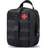 TANSOLE TAN SOLE TANSOLE ifak Borsa Molle, Borsa Kit primo soccorso, EMT First Aid Bag, kit pronto soccorso per la sopravvivenza all'aperto, campeggio, borsa militare, da viaggio (Rosso)