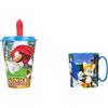 ALMACENESADAN, 4805, confezione ritorno alla cole Sonic; composto da tazza microonde da 350 ml e bicchiere con canna da 430 ml, prodotto riutilizzabile, senza BPA
