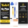 Yodoit 4800mAh Batteria per iPhone 6S Plus Batteria di Ricambio, Batteria Li-ion Alta Capacità 0 Ciclo Li-ion Batteria con Kit Sostituzione