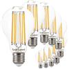 SUNSEED 10x Lampadina E27 Filamento LED 13W Goccia A66 1800 Lm Luce Calda 2700K, 115W Equivalente