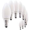 SUNSEED 10x Lampadina E14 Filamento LED Opalina 4W Candela C35 470 Lm Luce Calda 2700K, 40W Equivalente