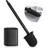 Micacorn Scopino per WC, Spazzolone WC Silicone, Set di Spazzole e Supporto per WC, Spazzole per WC in Silicone Morbid con Base Antigoccia, Spazzola WC Montaggio Parete e Pavimento